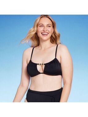 Shade & Shore Bead Detail Underwire Bikini Top